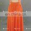 2017 Popular Orange Color A Line Lace Chiffon Long Bridesmaid Dress Online
