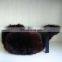 Musquash LEIFENG round fur hat with cloth or leather top for Russian style