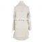 Elegant Mature xxl Size Women 3/4 Sleeve Cow Neckline Shirt Dress