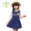 2017 Top sale spring girls demin girl dresses wholesale china
