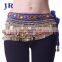 Y-2002 Wholesale cheap 248 coins and 338 coins velvet belly dance hip scarf belt for women