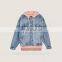 custom hooded inner denim jacket wasit coat hoodies jacket mens wholesale