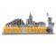 New York Text Skyline & Landmarks Metal Souvenir Custom Fridge Magnet