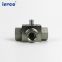 INVCO stainless steel 3 way high pressure ball valve 304 316 ball valve