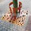 Casual dots pattern corten steel metal tree guard on square