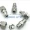 High quality quick coupler ZG 1/4'' male thread O.D 4 mm hard tube stainless steel straight connectors flexible pipe coupling