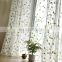 Leaf Embroidered Sheer voile Window Crushed Gauze Room voile curtain for living room