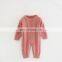 Winter baby sweater baby rompers newborn jumpsuit girl's pure color jumpsuit