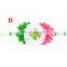 Children Shabby Hair Accessories Flower St Patrick's Day Four Leaf Clover Headbands Rhinestone Chiffon Hairbands