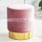 Reatai lounge furniture velvet ottoman pouf stool pouffe ottoman footstool factory custom