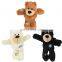HOT HQPT-011 Manufacturer wholesale stuffed squeaky chew plush brown pet dog bear toys