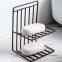 Soap Rack Dish Holder Double Layers Iron Coating Wall Mounted Strong Self-Adhesive for Bathroom