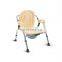 Wholesale price aluminum commode folding chair Toilet Chair with armrest for elder and disable