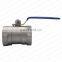 Bundor 316 2INCH 1 PC ball valve SS PN16 Female Threaded One-piece ball valve For Water