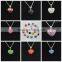 Low price Shamballa Necklace Wholesale Heart Shape New Arrival Crystal Clay Shamballa With Silver Chains Necklace