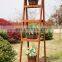 Foldable Wood Slat Plant Rack, Decorative Indoor / Outdoor Display Shelf Stand