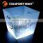 square shining glowing wine plastic led lighted ice bucket