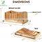 Foldable bamboo Bread Slicer Cutting Guide with Knife Bamboo Bread Cutter for Homemade Bread Loaf Cakes Bagels