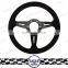 Universal 350mm 14 Aftermarket Parts Leather Racing Carbon Fiber Spoke Steering Wheel With Horn Buttons
