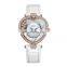 AILANG 8810L Elegant Stone Rose Gold Lady Quartz Watches Analog Wristwatch for Women Heart Dial Womens Watch