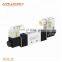 5 3 way double coil solenoid valve pneumatic air electric flow control valve operation 220v ac 24v dc
