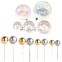6 pcs/bag INS Gold Ball Silver Ball Magic Color Transparent Ball Plug-in  for Party Baking Decoration Celebration Cake Topper