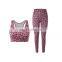 Ladies Two Piece Gym Active wear Bulk Custom Print leggings Women Sets Sports Bra