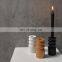 Vintage Nordic Wood Candle Holders Hygge Beech Black White Wavy Wood Candle Jar Wooden Candle Holder Home Decocr