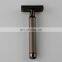 American metal matte black stainless steel  custom double edge safety shaving razor for men