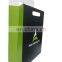 Stand-alone custom print logo paper kraft packing bag with die cut handle glass bottle paper packaging box for dress