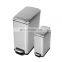 High Quality Stainless Steel Foot Car Diaper Unique Medical Kitchen Metal Garbage Bin For Sale Trash Can