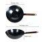 Nonstick Lightweight Rustproof Carbon Steel Wok With Wooden Handle