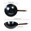 Nonstick Lightweight Rustproof Carbon Steel Wok with Wooden Handle