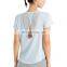 Custom Logo Quick Dry Mesh Sports Gym Shirt Breathable Casual Short Sleeve Top Women Fitness Running Wear Yoga T-shirt