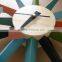 Multi Coloured Starburst Clock aluminum Quartz holder wall clock