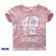 2016 casual style 100% cotton slub jersey t shirt with newborn baby clothes sets