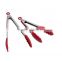 FDA approved Heat Resistant Stainless Steel +silicone barbecue food tong Sets(9inch+12inch) barbecue tongs