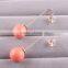Promotional Fashion New Teardrop Beads Pendant Womens Hoop Earrings