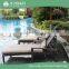 Modern hotel outdoor rattan pool sunbed sun lounger chaise lounge chair