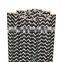 Black white artificial style bar supply paper drinking straw