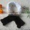 fashion dyed 100% real rex rabbit scarf in gradient color
