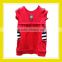 2016 Fashion Products Bros Devil Baby Rinne Side Pockets Girl Printed Short Sleeve Red Cotton Dress