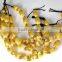 AAA Beautiful Natural 24k Gold Plated Copper Rondelle Oval Melon Shape Beads Findings 7 Inch 9X16mm Matte Finish Beads