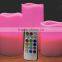Set of 3 LED candles with remote control