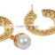 Indian Gorgeous Designer Earrings With Pearl Dropping