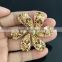 Double Layered AB Rhinestone Flower Brooch Pin For Wedding,Rhinestone Pin Buckle