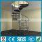 Modern stainless steel wood round stairs --YUDI