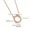 Best Wholesale Websites Fashion Women Rose Gold Circle Necklace