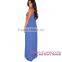Light Blue Loose Fit Maxi fashion sleeping chiffon custom maxi dress