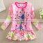 (L358) 2 colores fuchsia2-6Y Neat brand wholesale baby girl dress new style flower dress guangzhou kids clothes from China